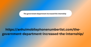 The government department increased the internship