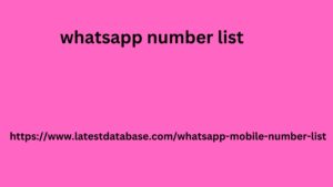 whatsapp number list