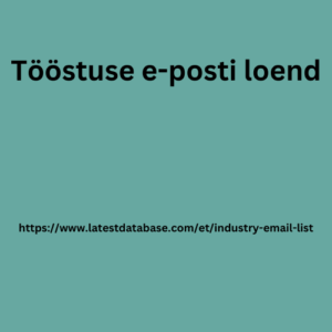 tööstuse e-posti loend