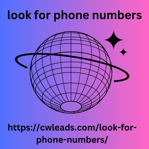 look for phone numbers