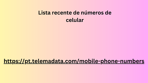 Lista recente de números de celular