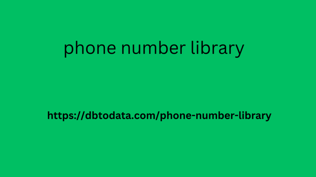 phone number library